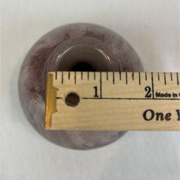 Handmade Ceramic Bead Oil Lamp Speckled Glaze Finish Signed By Artist - Picture 8 of 8